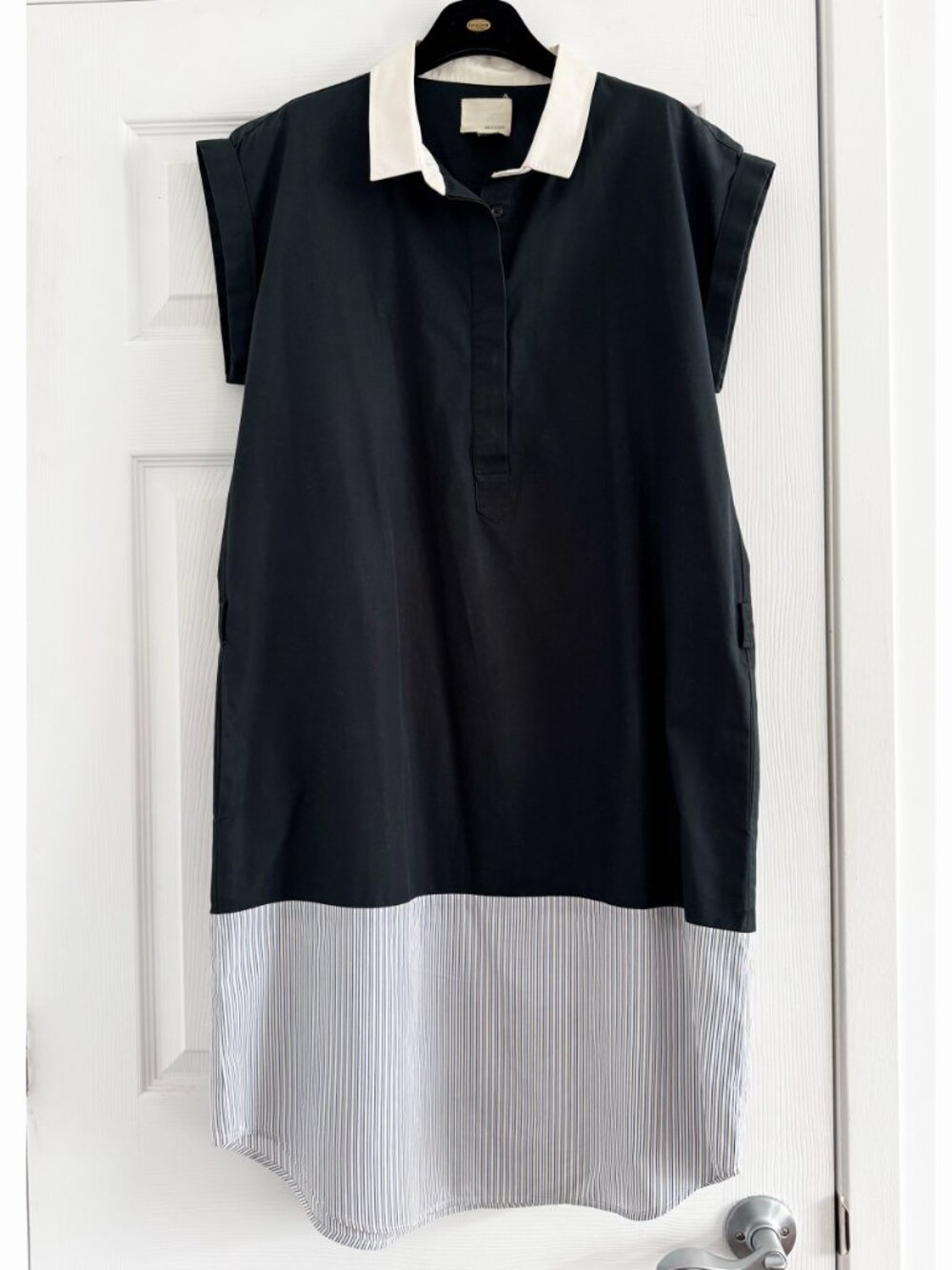 Band of Outsiders Shirtdress in Black/Stripe Combo, size "4" (fits Medium) - Picture 3 of 9